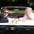<p>Hochzeitsfoto, Prinzenhaus Plön, Cadillac</p>