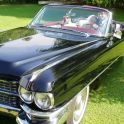 <p>Cadillac Cabrio, 1963, schwarz, weiße Innenausstattung, Hochzeitsfahrt, Kiel</p>